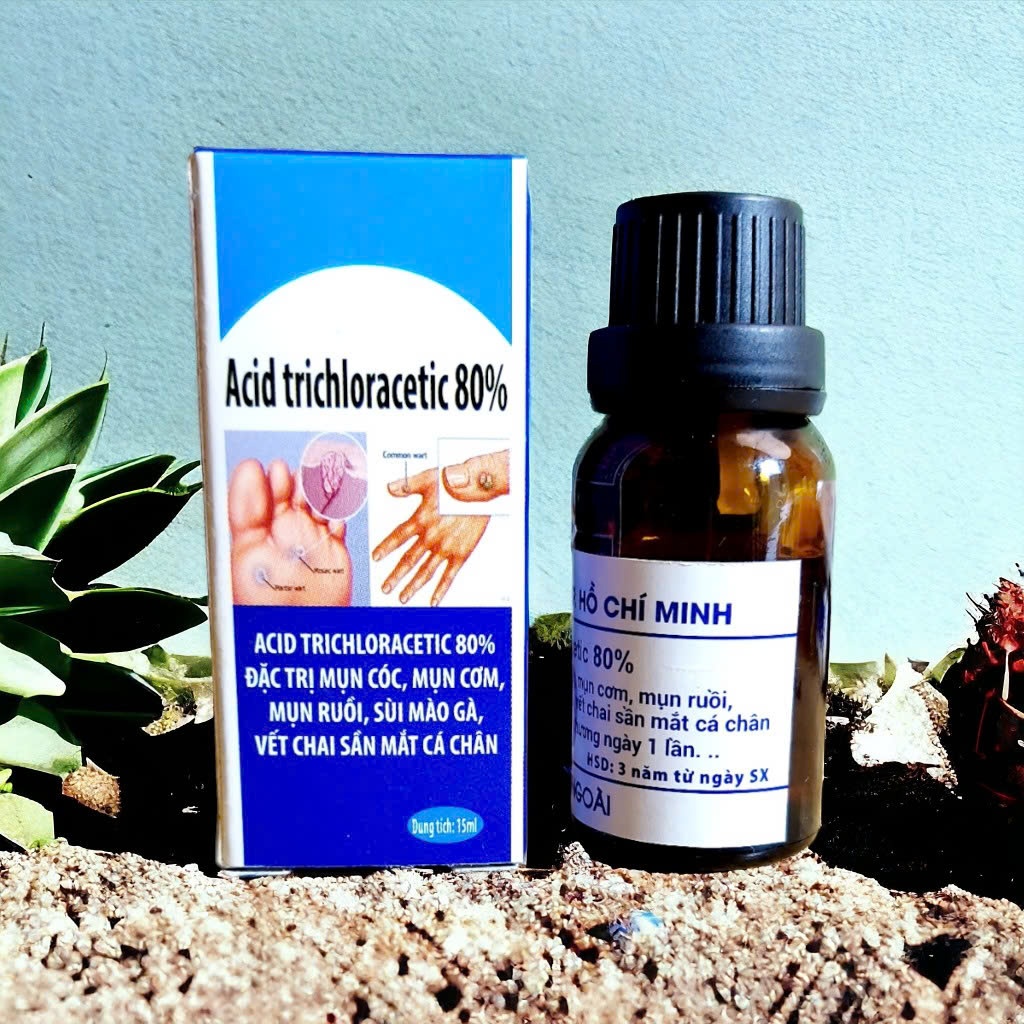 Aicd Trichloracetic - TCA 80% Viện Da Liễu HCM Chấm Mụn Cơm, Mụn Cóc, Mắt Cá Chân, Chai Sần, Mụn Thit, Sùi Mào Gà