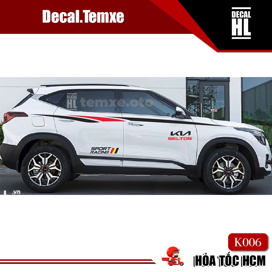 Bộ tem dán trang trí hông xe Kia Seltos K006