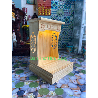 bàn thờ ông địa thần tài gỗ thông nhập khẩu ngang 40
