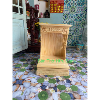 bàn thờ ông địa thần tài gỗ thông nhập khẩu ngang 40