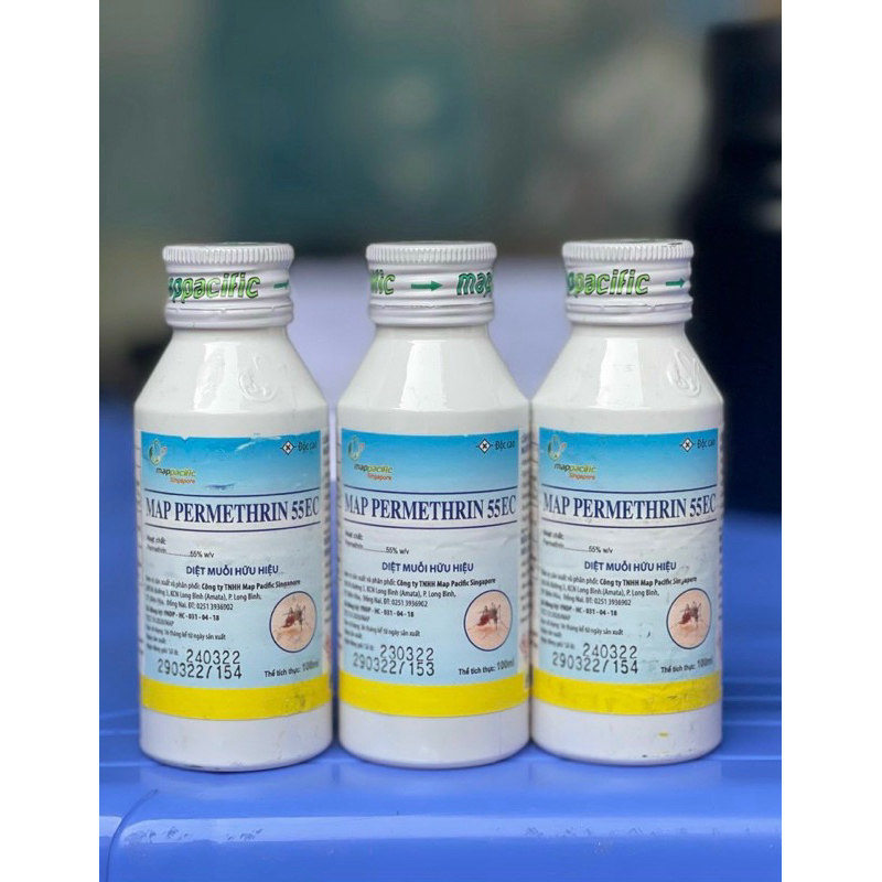 Chế phẩm sinh học Map Permethrin 55EC( 100ml) diệt muỗi, tẩm màn hiệu quả an toàn