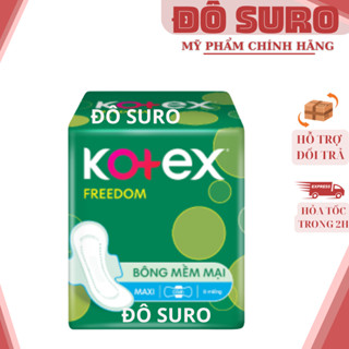  Băng vệ sinh Kotex Freedom dày cánh 8 mieng gói  Mặt bông  