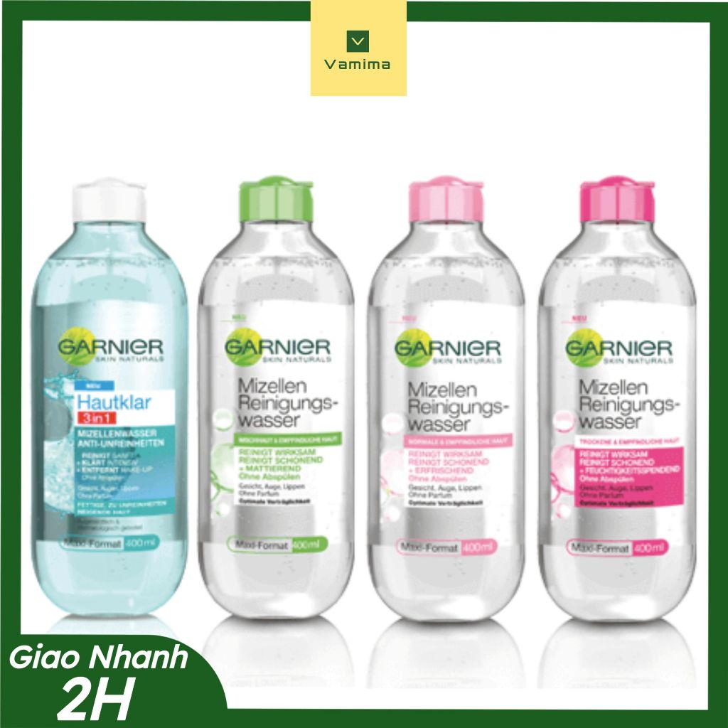 Nước tẩy trang Garnier Pháp Đức 400ml