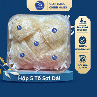  Hộp 5 Tổ Yến Sào Khánh Hòa Tinh Chế Sợi Dài Dewis Nest 100% Nguyên Chất Sạch Lông  33g  -Có Hộp Quà 