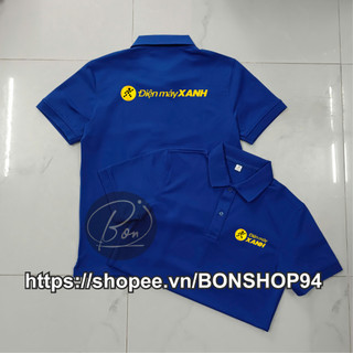  Áo thun Polo Nam Nữ nv Điện Máy Xanh màu xanh dương Vải cá sấu thái loại 1 - không ra màu 
