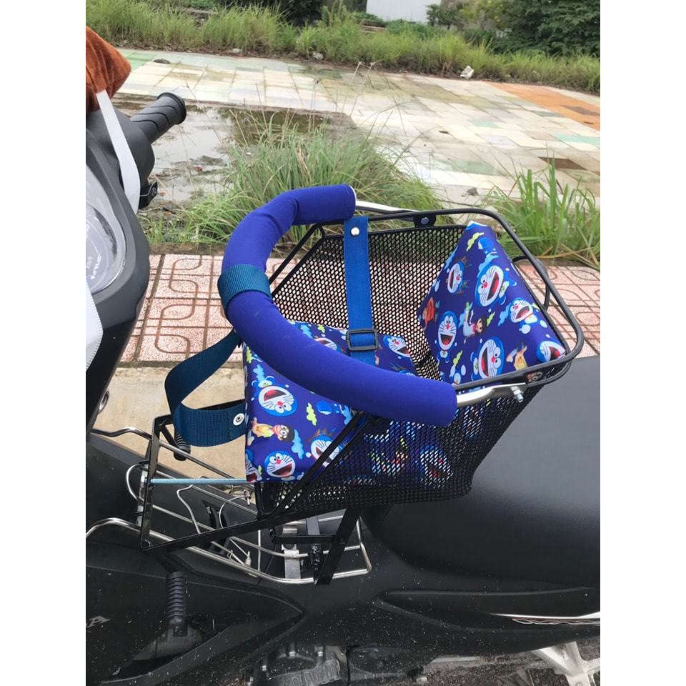 GHẾ SẮT CÓ VÒNG ĐI XE MÁY CHO BÉ (DÙNG ĐƯỢC CÁC DÒNG XE SỐ TRỪ SIRIUS) RỔ VÒNG