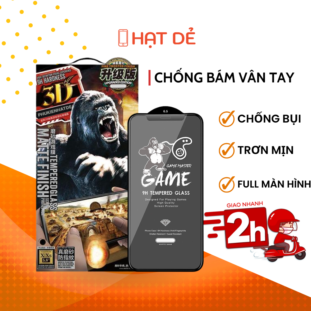 Kính Cường Lực Nhám Chống Vân Tay WK WTP-030/117 Chống Bám Mồ Hôi cho iphone 12/13/14/15/16/Pro Max/