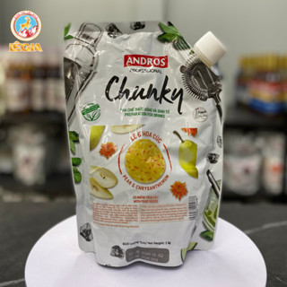 (CÓ MẪU CHIẾT) MỨT CHUNKY LÊ & HOA CÚC CAO CẤP, CÓ MIẾNG TRÁI CÂY - TÚI 1KG TIẾT KIỆM, DỄ BẢO QUẢN