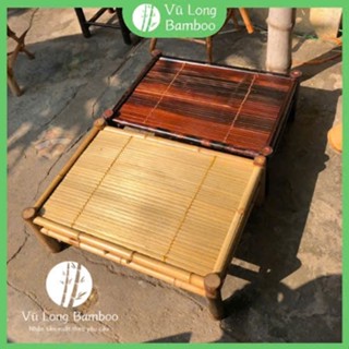 Bàn osin tre đã qua xử lý mối mọt, chõng tre nhỏ chụp ảnh, bàn tre nhật thấp ngồi uống trà, bộ bàn ghế tre ngồi bệt nhỏ