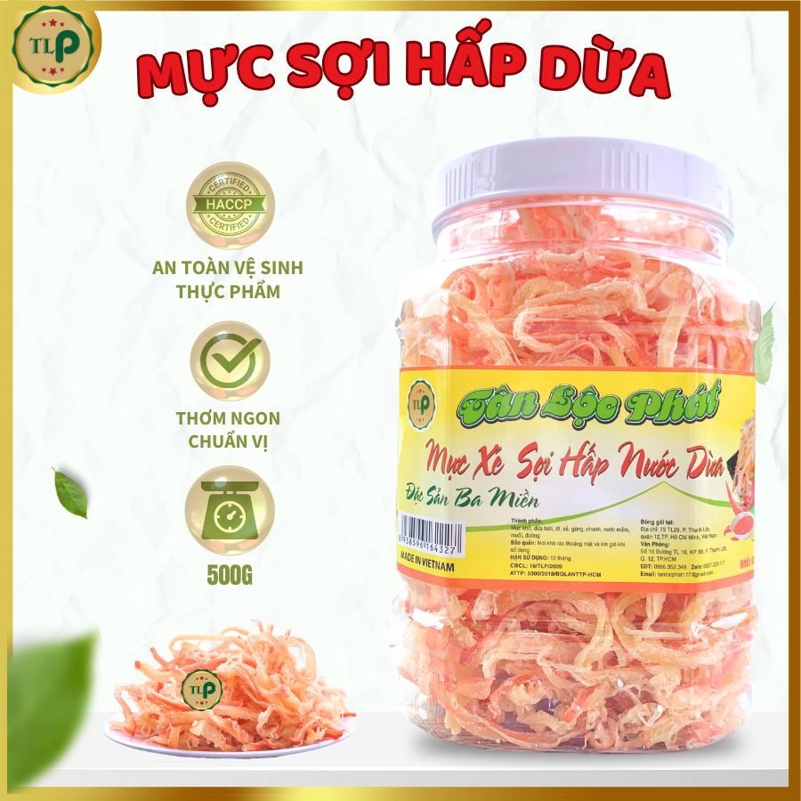 MỰC SỢI HẤP CỐT DỪA TÂN LỘC PHÁT | Đồ Ăn Vặt Yêu Thích