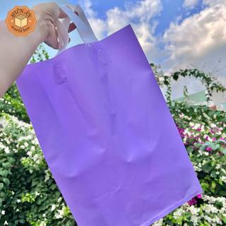 [1 kg] Túi ép quai, túi quai ép màu tím quai trắng đựng thời trang đủ size