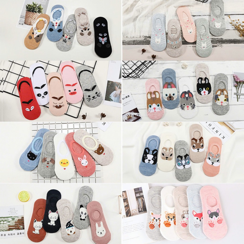 Combo 5 vớ lười tai thú size nữ 70k