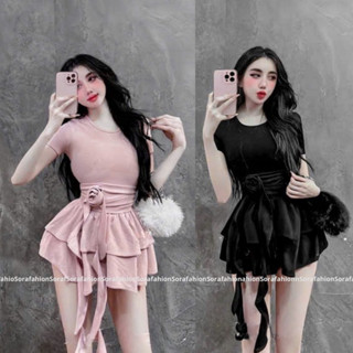  Váy Nữ Chiết Eo Ôm Body Đính Hoa Sora Fashion Đầm Váy Nữ Thiết Kế Dáng Ngắn Sexy Chất Liệu Thun Tăm Hàn 169 