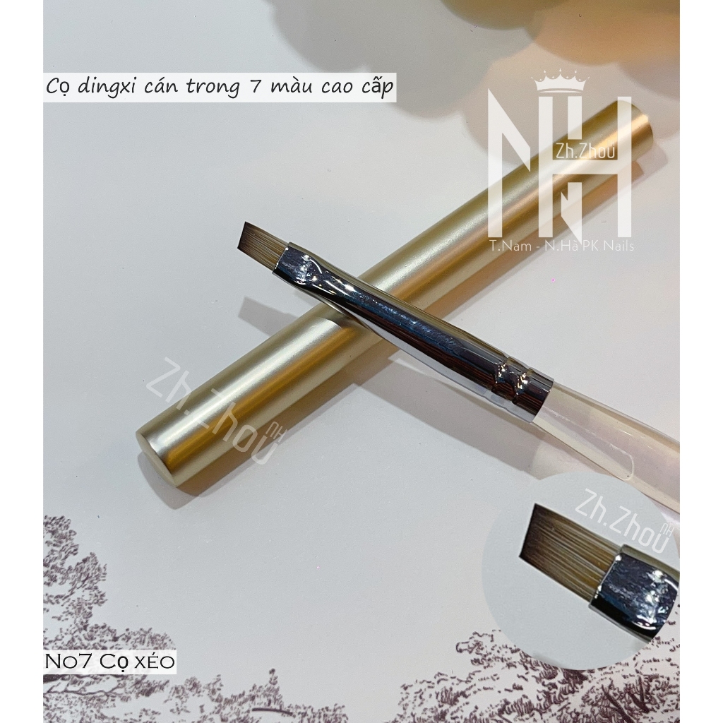Cọ bản vuông , chéo ,  tròn, cọ vẽ nail, cọ dingxi