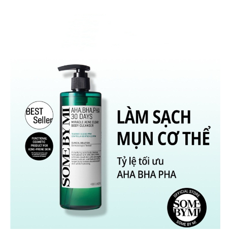 Sữa Tắm Some By Mi AHA-BHA-PHA 30 Days Miracle Acne Clear Body Cleanser 400g