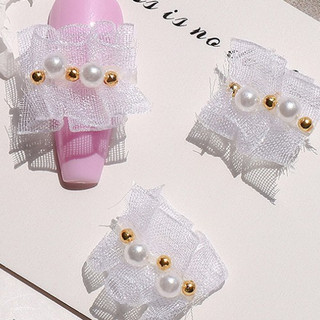charm nơ nhún trang trí nail