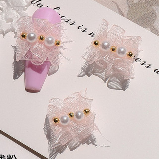 charm nơ nhún trang trí nail