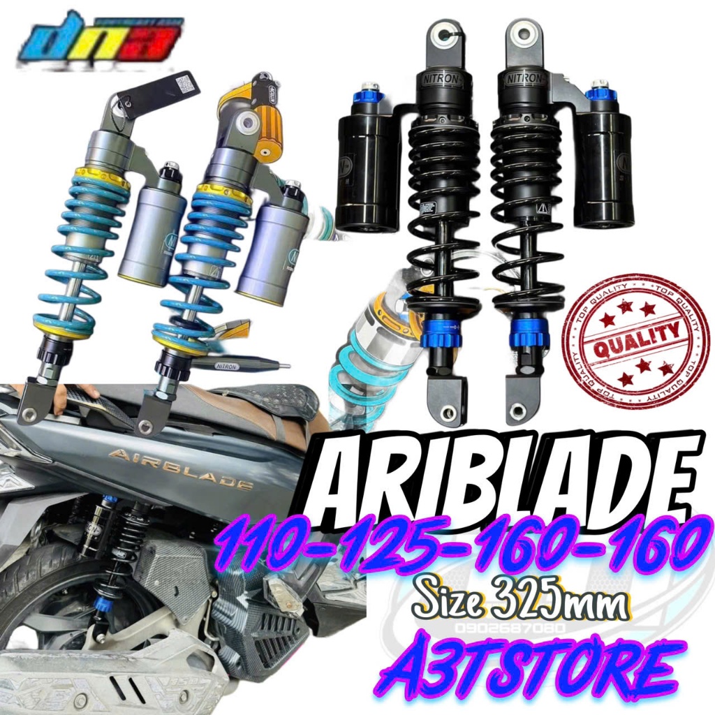 PHUỘC NITRON  XE TAY GA  AB125  / AB150 / AIRBLADE CÁC ĐỜI ( DNA ) tproracing_motorcycle