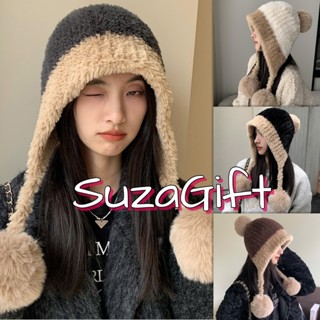 Mũ len unisex, Nón len trơn phối màu chất dày co dãn tốt SuzaGift basic thu đông - Mã Mulen04