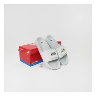 [ CHÍNH HÃNG ] DÉP PU.MA SUEDE V3 LOGO DÁN ĐEN / XÁM