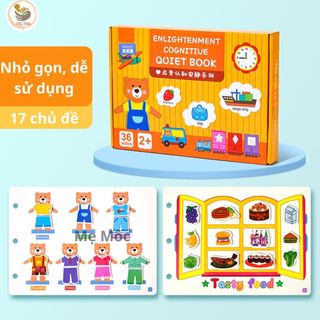 TUYẾN SỈ Học Liệu Bóc Dán Montessori 17 Chủ Đề Quà Tặng Đồ Chơi Giáo Dục Sớm Cho Bé Tái Dùng Nhiều Lần 