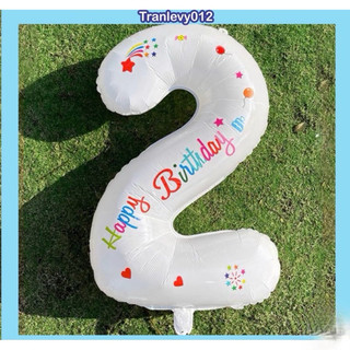 Bóng số trắng dán sticker