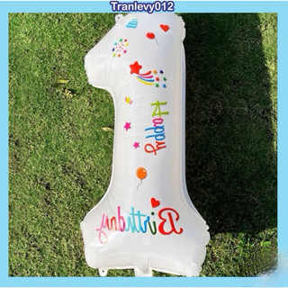 Bóng số trắng dán sticker