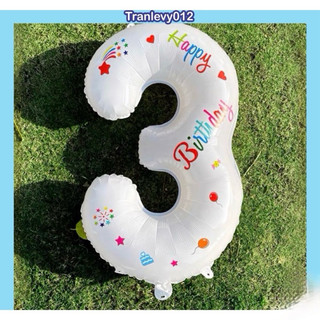 Bóng số trắng dán sticker