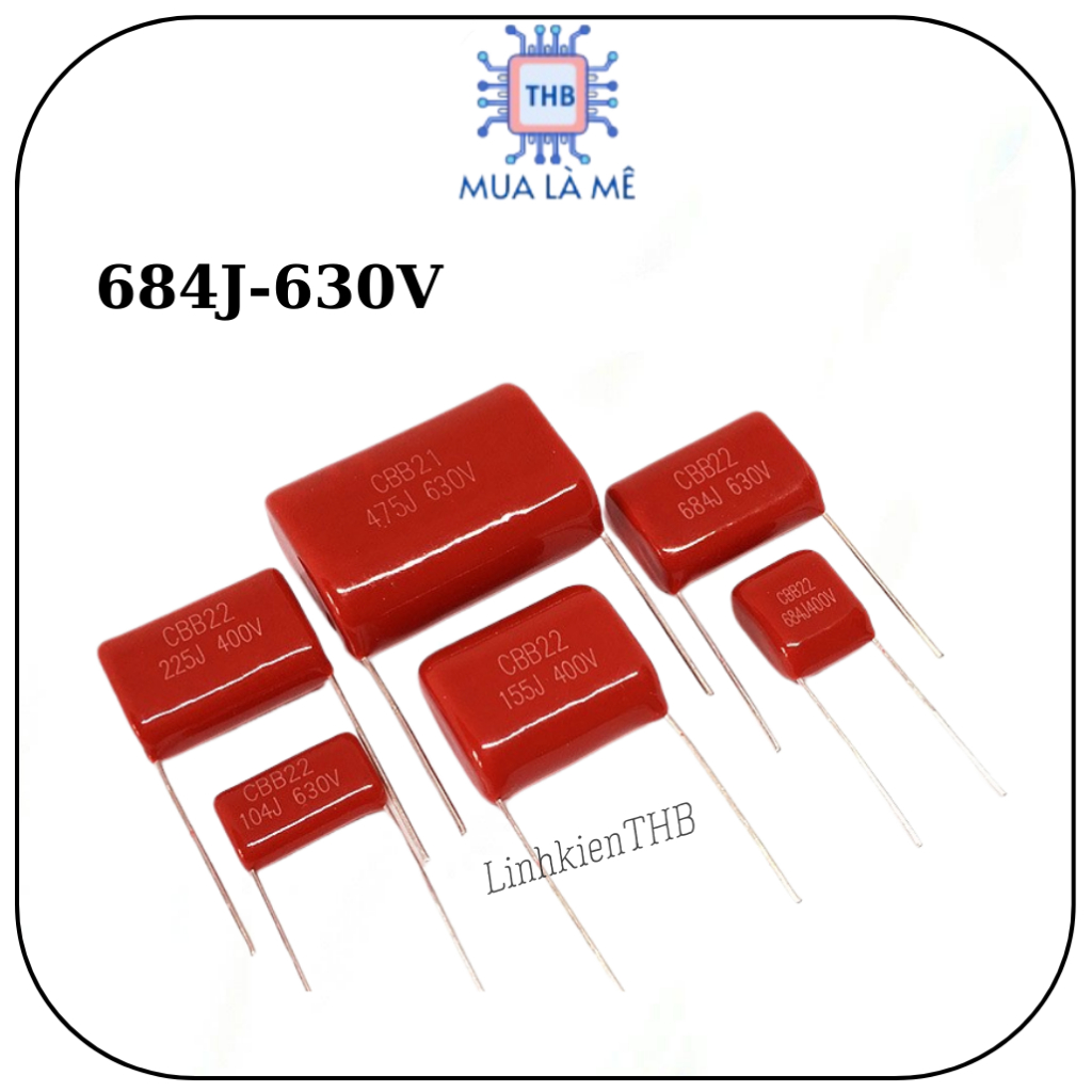Tụ CBB 684J 630V 680nF 0.68uF chất lượng tốt (Túi 5 con)