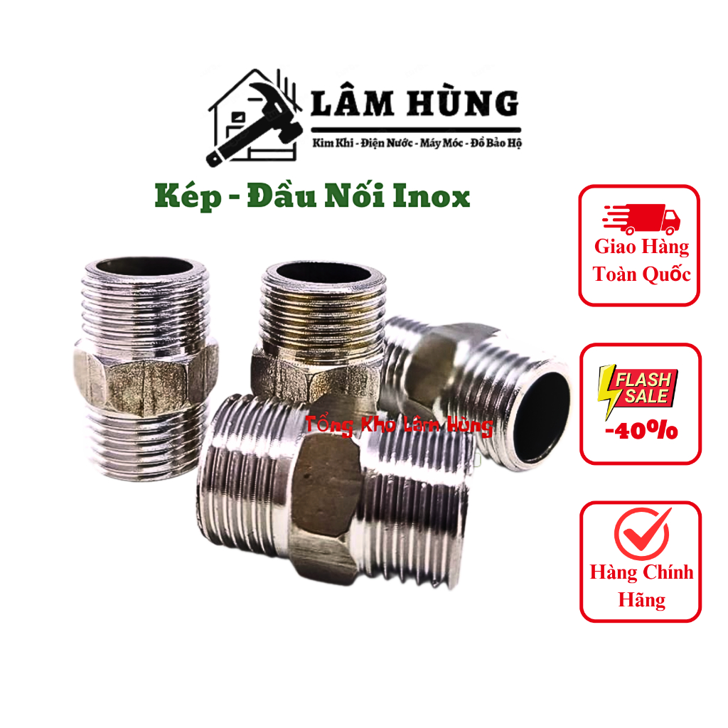 ✅ Kép Inox - Đầu Nối Ren Ngoài Inox 21[15]: Hàng Tốt Chất Lượng Cao