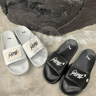 [ CHÍNH HÃNG ] DÉP PU.MA SUEDE V3 LOGO DÁN ĐEN / XÁM