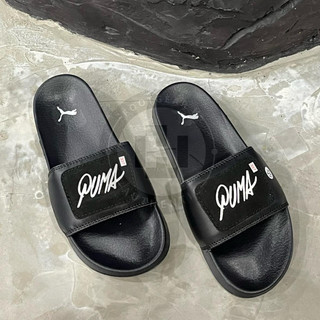 [ CHÍNH HÃNG ] DÉP PU.MA SUEDE V3 LOGO DÁN ĐEN / XÁM