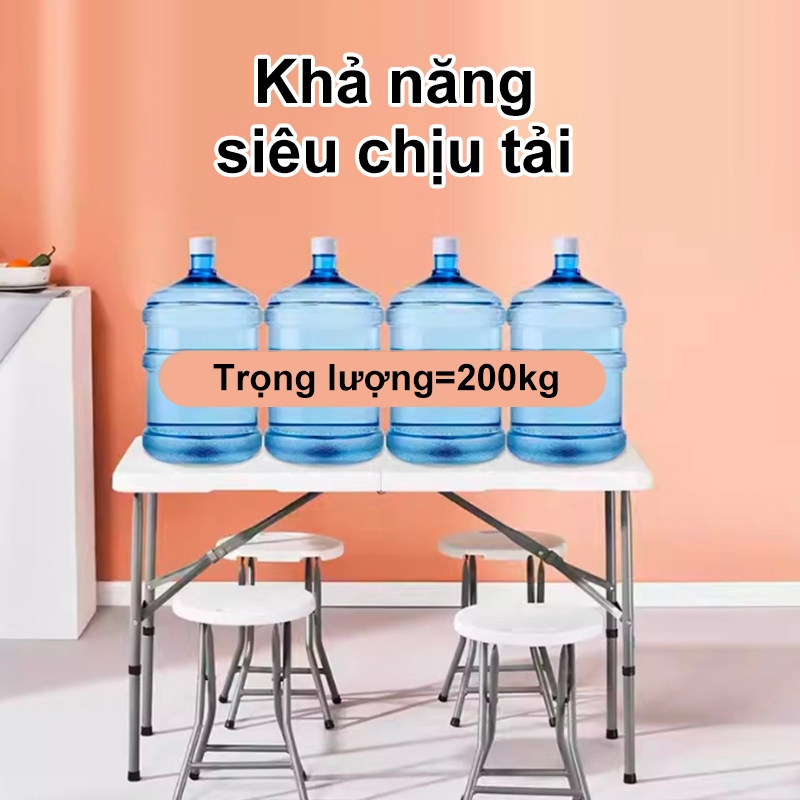 Bàn Gấp Gọn Ngoài Trời, Có thể dùng cho cắm trại,sân dã ngoại chất liệu hợp kim nhôm,180cm chịu lực 500kg | BigBuy360 - bigbuy360.vn