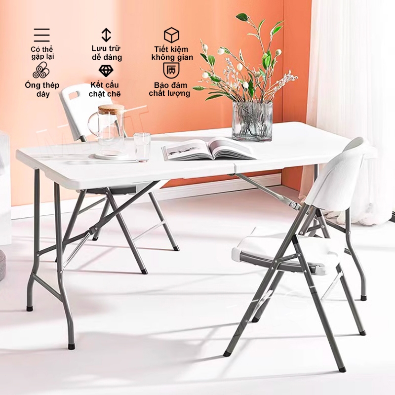 Bàn Gấp Gọn Ngoài Trời, Có thể dùng cho cắm trại,sân dã ngoại chất liệu hợp kim nhôm,180cm chịu lực 500kg | BigBuy360 - bigbuy360.vn