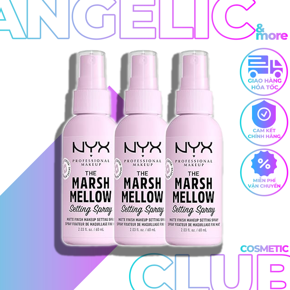 Xịt Khóa Nền NYX, Xịt Giữ Lớp Trang Điểm Nyx Marshmellow Setting Spray.
