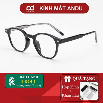 Gọng kính cận thời trang nam nữ ANDU EYEWEAR đáng vuông KUBO chất liệu nhựa cốt kim loại - 91AD15