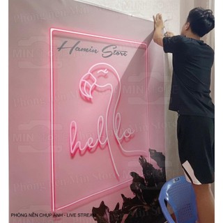 PHÔNG NỀN 3D CHỤP ẢNH IN GIẢ ĐÈN NEON SIGN
