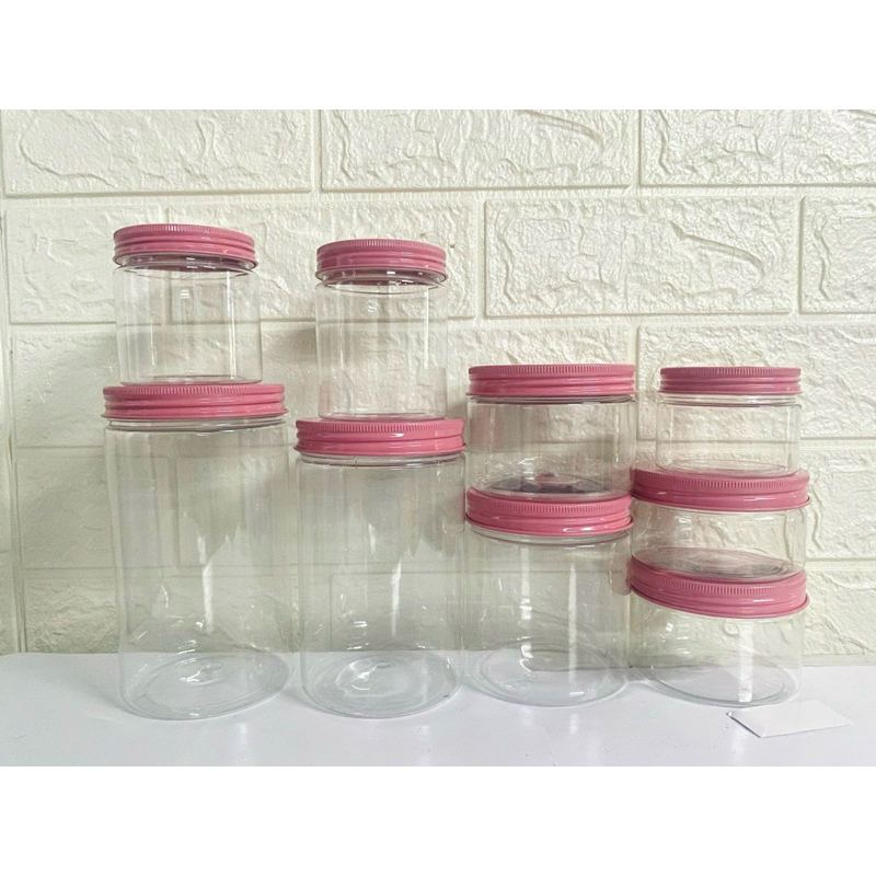 Hủ pét (nhôm Vàng + bạc + hồng) + nắp nhựa đủ màu