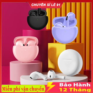 Tai nghe bluetooth không dây Pro 6 TWS có micro hỗ trợ tập thể thao