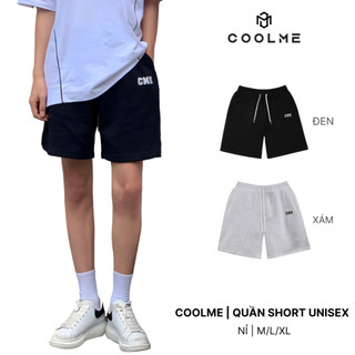 Quần short nam nữ Coolme, quần đùi unisex local brand chất cotton nỉ chân cua