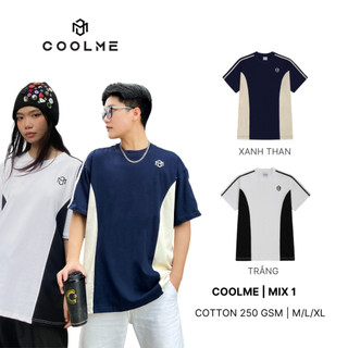 Áo thun local brand unisex COOLME, áo phông phối màu nam nữ premium cotton cao cấp co dãn hai chiều - MIX