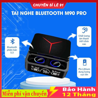 Tai nghe không dây M90 / M10 / M100 / F9 / PRO 4 Pro bluetooth 5.3 Âm bass cực to chống ồn chống nước