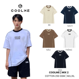 Áo thun nam nữ local brand Coolme, áo phông unisex chất liệu 100% cotton 250 gsm cao cấp co dãn 2 chiều - MIX 2