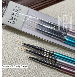 Bộ cọ 3 cây Dingxi cao cấp, bộ cọ nét, bộ cọ hoa cúc, đắp gel