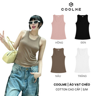 Áo ba lỗ nữ ôm body, áo tanktop 2 dây thể thao form rộng bigsize chất thun zip cotton cao cấp mát mềm mịn - Coolme