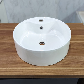 Chậu rửa mặt - Lavabo tròn đặt bàn 608 (Đường kính 40cm)