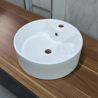 Chậu rửa mặt - Lavabo tròn đặt bàn 608 (Đường kính 40cm)