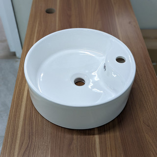 Chậu rửa mặt - Lavabo tròn đặt bàn 608 (Đường kính 40cm)