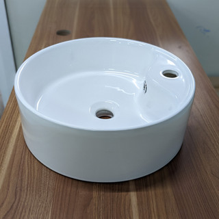 Chậu rửa mặt - Lavabo tròn đặt bàn 608 (Đường kính 40cm)