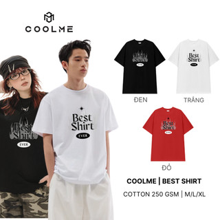 Áo thun nam nữ COOLME/BEST, áo phông local brand unisex form rộng chính hãng màu đen trắng